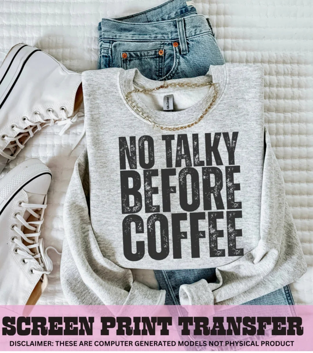 No talky before coffee