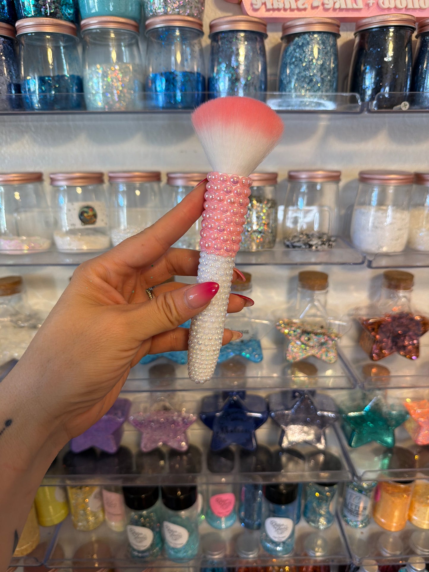 Custom glitter brush