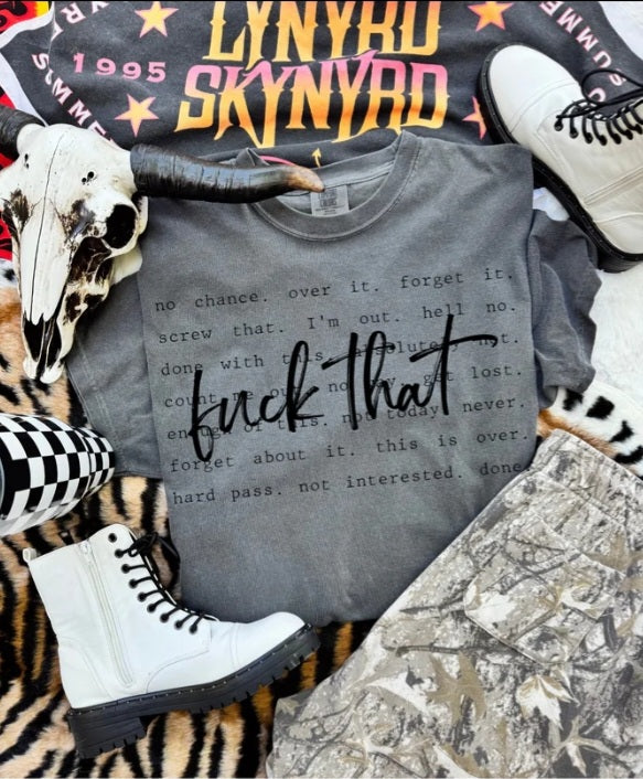 Fuck that Respectfully