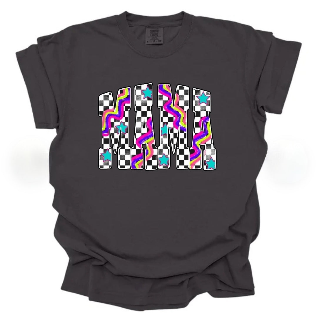 Mama- checkered and stars