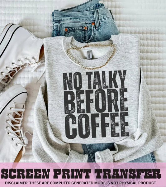 No talky before coffee