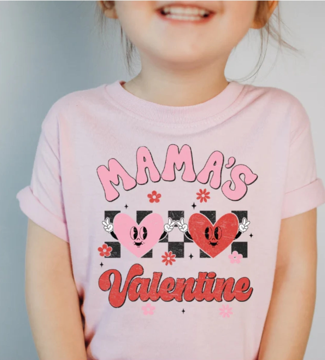 KIDS- Mama's Valentine checkered