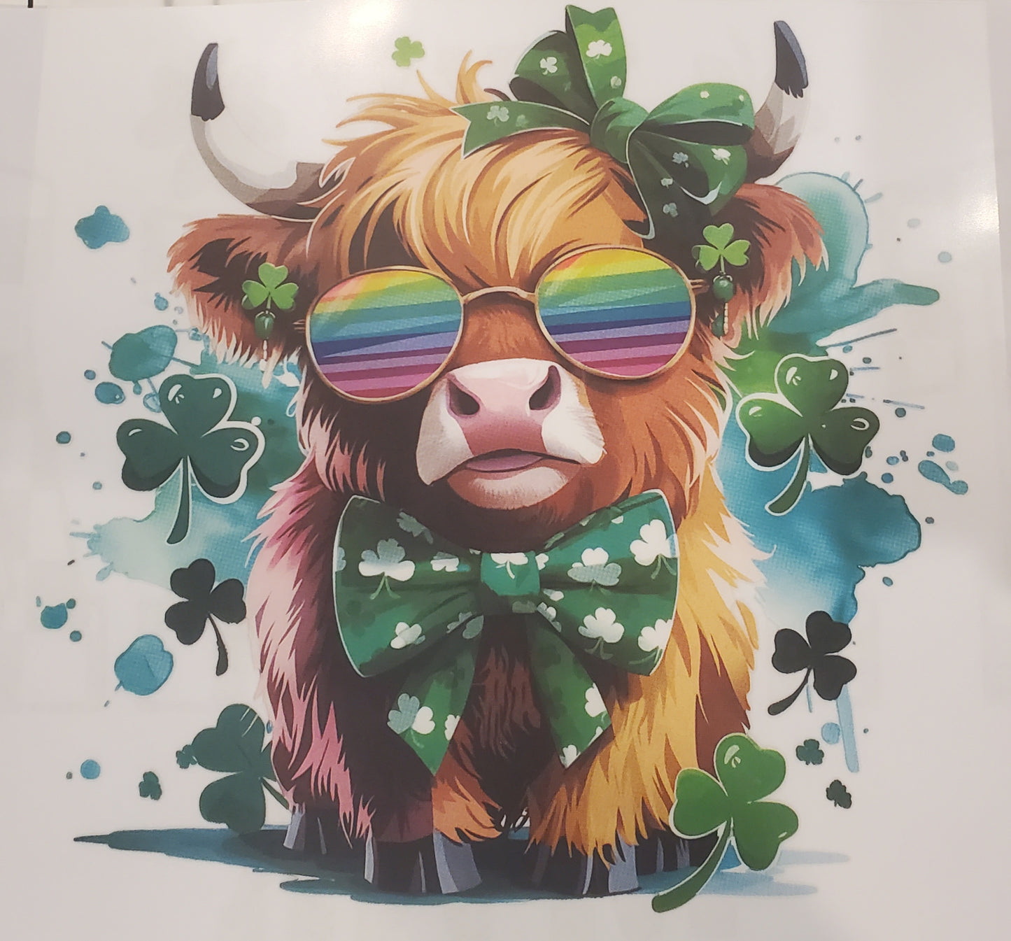 3 left clover cow