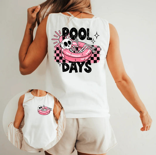 Pool days skeleton  w/ pocket