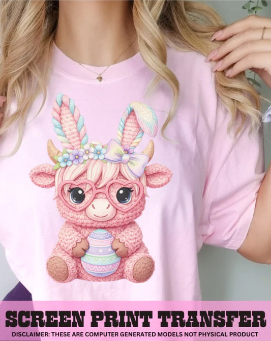 Crochet bunny cow